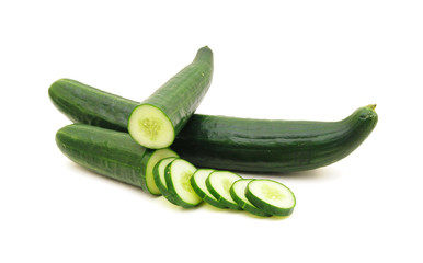 cucumber on white background