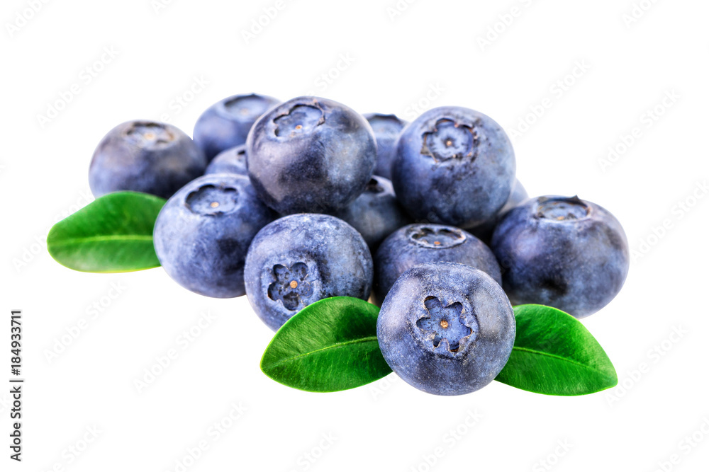 Canvas Prints Stack of Blueberries isolated on white with clipping path