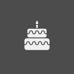 Cake flat vector icon