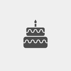 Cake flat vector icon