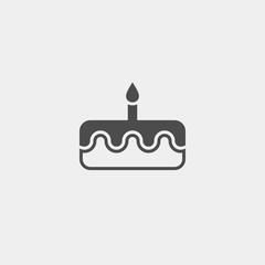 Cake flat vector icon