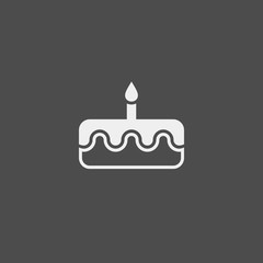 Cake flat vector icon