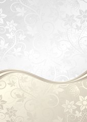 floral background divided into two