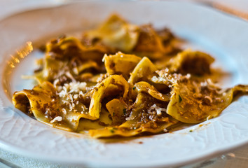 pasta with wild boar sauce