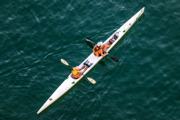 Canoe in Fraser river, Vancouver