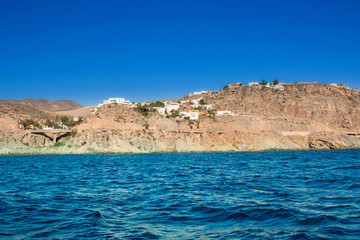 Fototapeta na wymiar Mediterranean coastal sea view on sunny summer day