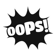 Comic boom oops icon. Simple illustration of comic boom oops vector icon for web