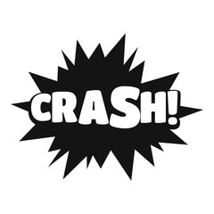 Comic boom crash icon. Simple illustration of comic boom crash vector icon for web