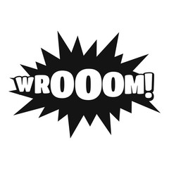 Comic boom sticker icon. Simple illustration of comic boom sticker vector icon for web