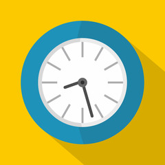 Clock business icon. Flat illustration of clock business vector icon for web