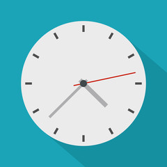 Clock modern icon. Flat illustration of clock modern vector icon for web
