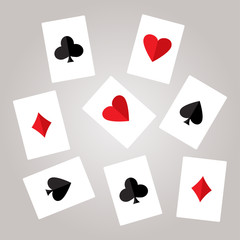 Background with playing cards. Vector illustration