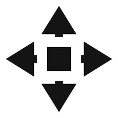 Cursor displacement icon. Simple illustration of cursor displacement vector icon for web