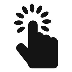 Hand cursor icon. Simple illustration of hand cursor vector icon for web