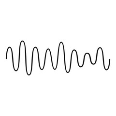 Obraz premium Equalizer wave sound icon. Simple illustration of equalizer wave sound vector icon for web