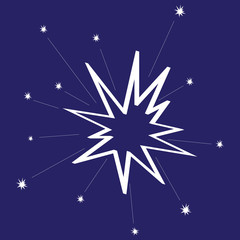Fototapeta premium Vector image of festive fireworks