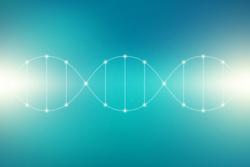 Fototapeta premium DNA spiral system, science and technology illustration.