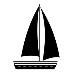 Yacht travel icon. Simple illustration of yacht travel vector icon for web
