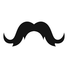 Human mustache icon. Simple illustration of human mustache vector icon for web