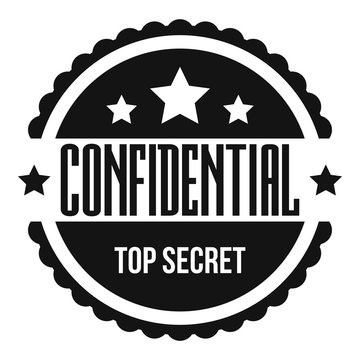 Confidental logo. Simple illustration of confidental vector logo for web