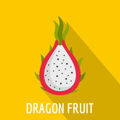 Dragon fruit icon. Flat illustration of dragon fruit vector icon for web