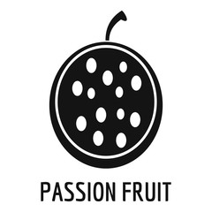 Passion fruit icon. Simple illustration of passion fruit vector icon for web