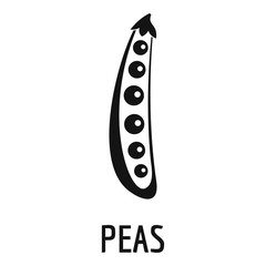 Peas icon. Simple illustration of peas vector icon for web