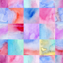 abstract geometric seamless watercolor background