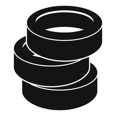 Stack of tire icon. Simple illustration of stack of tire vector icon for web