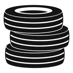 Tire fitting icon. Simple illustration of tire fitting vector icon for web