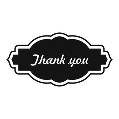 Thankee label icon. Simple illustration of thankee label vector icon for web