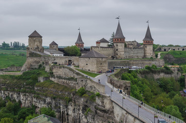 Fototapeta na wymiar Old castle in Kamenetz-Podolsk or Kamenetz-Podolskiy in Ukraine.