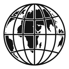Fototapeta na wymiar Planet earth icon. Simple illustration of planet earth vector icon for web