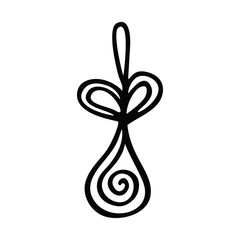 Christmas and New Year winter hand drawn vector tree ball illustration decorations on white background for design