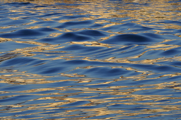reflection  wave on water at lake