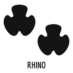 Rhino step icon. Simple illustration of rhino step vector icon for web © anatolir