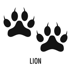 Fototapeta premium Lion step icon. Simple illustration of lion step vector icon for web