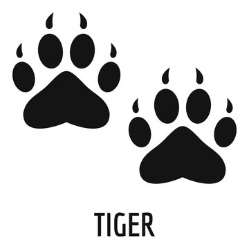 Tiger step icon. Simple illustration of tiger step vector icon for web
