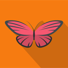 Nice butterfly icon. Flat illustration of nice butterfly vector icon for web