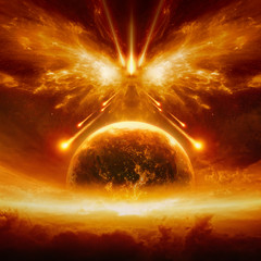 End of world, complete destruction of planet Earth © IgorZh