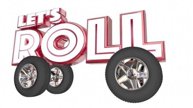Lets Roll Car Driving Ahead Forward Moving 3d Animation