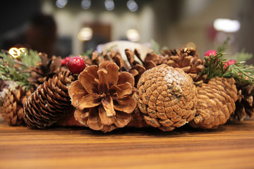 Christmas cones decoration