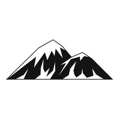 Climbing on mountain icon. Simple illustration of climbing on mountain vector icon for web