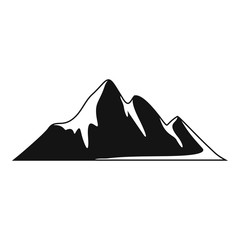 Fototapeta na wymiar Mountain adventure icon. Simple illustration of mountain adventure vector icon for web