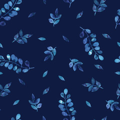 Blue leaves ornament