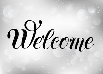 Welcome hand lettering