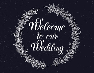 Welcome hand lettering