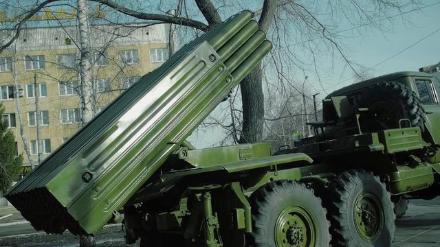 Russian mortar installation Grad 