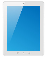 Tablet computer with a blank screen to present your application design