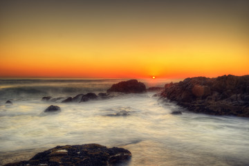 Obraz na płótnie Canvas South Africa Capetown Beach Sunset
